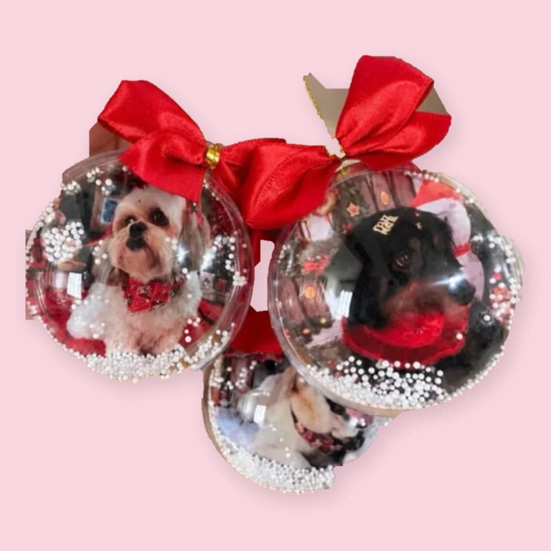 Decoração | Kit 2 Bolas de Natal Personalizadas com Foto